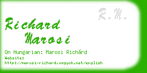 richard marosi business card